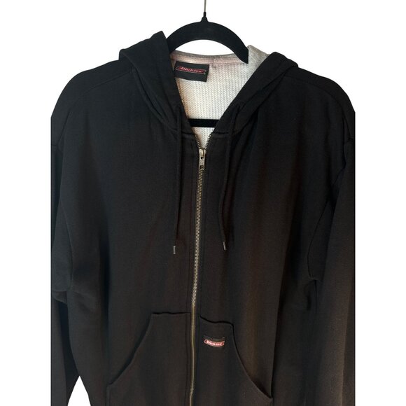 Genuine Dickies Large Black Full-Zip Hoodie With Drawstring Hood & Pockets - Picture 8 of 13